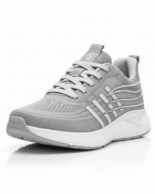 Gray sports shoes