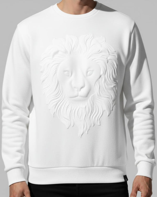 3D Embossed Lion Graphic Sweatshirt